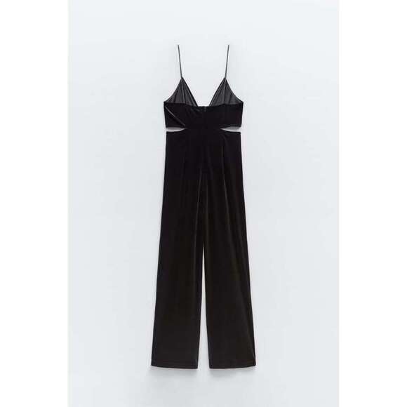 🖤 RHINESTONE STRAP VELVET JUMPSUIT - Picture 7 of 7